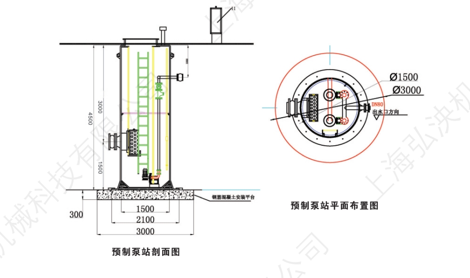 污水提升泵站設備工程圖